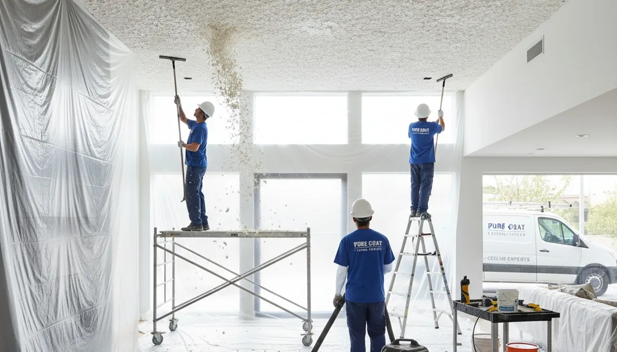 Professional popcorn ceiling removal service in Chicago IL for smooth modern home interiors